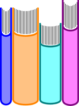Colorful Book Spines PNG image