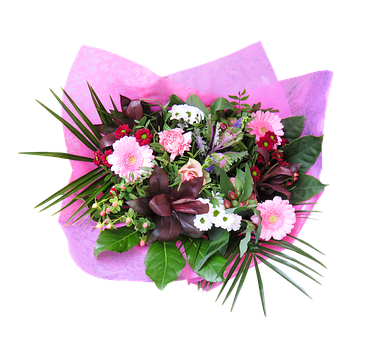 Colorful Bouquet Black Background.jpg PNG image