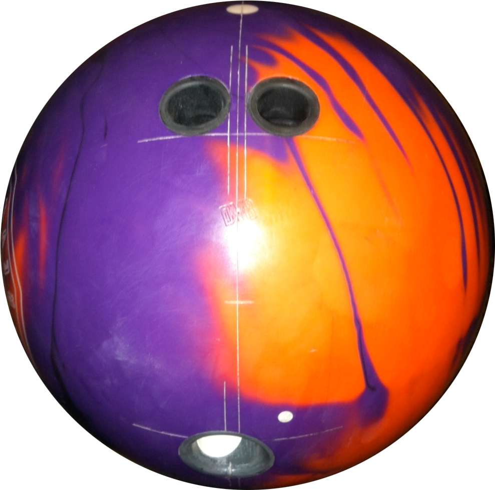 Colorful Bowling Ball Closeup PNG image