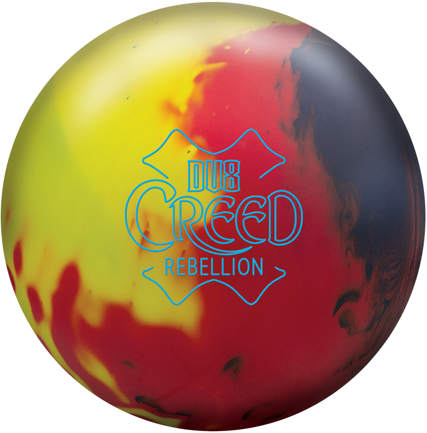 Colorful Bowling Ball Creed Rebellion PNG image