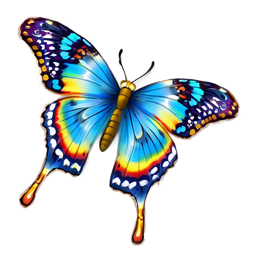 Colorful Butterflies Png Cbl PNG image