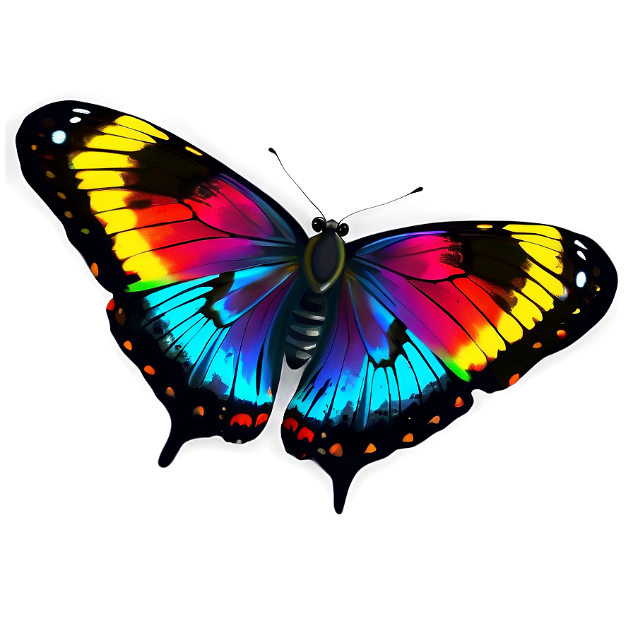 Colorful Butterfly D PNG image