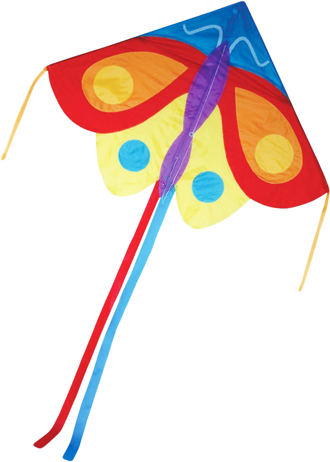 Colorful Butterfly Kite Flying PNG image