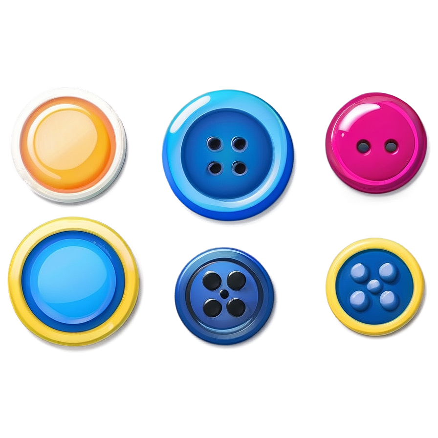 Colorful Button Collection Png 06262024 PNG image