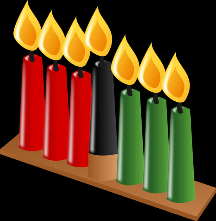 Colorful Candles Illustration PNG image