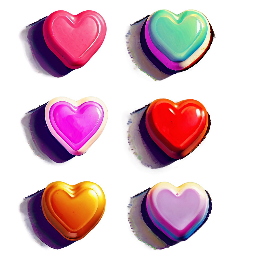 Colorful Candy Hearts Png 06212024 PNG image