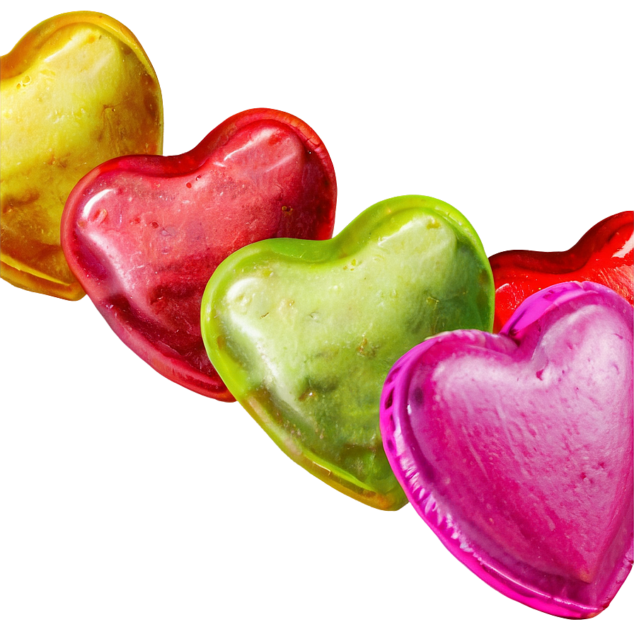 Colorful Candy Hearts Png 25 PNG image