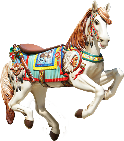 Colorful_ Carousel_ Horse_ Figurine.png PNG image