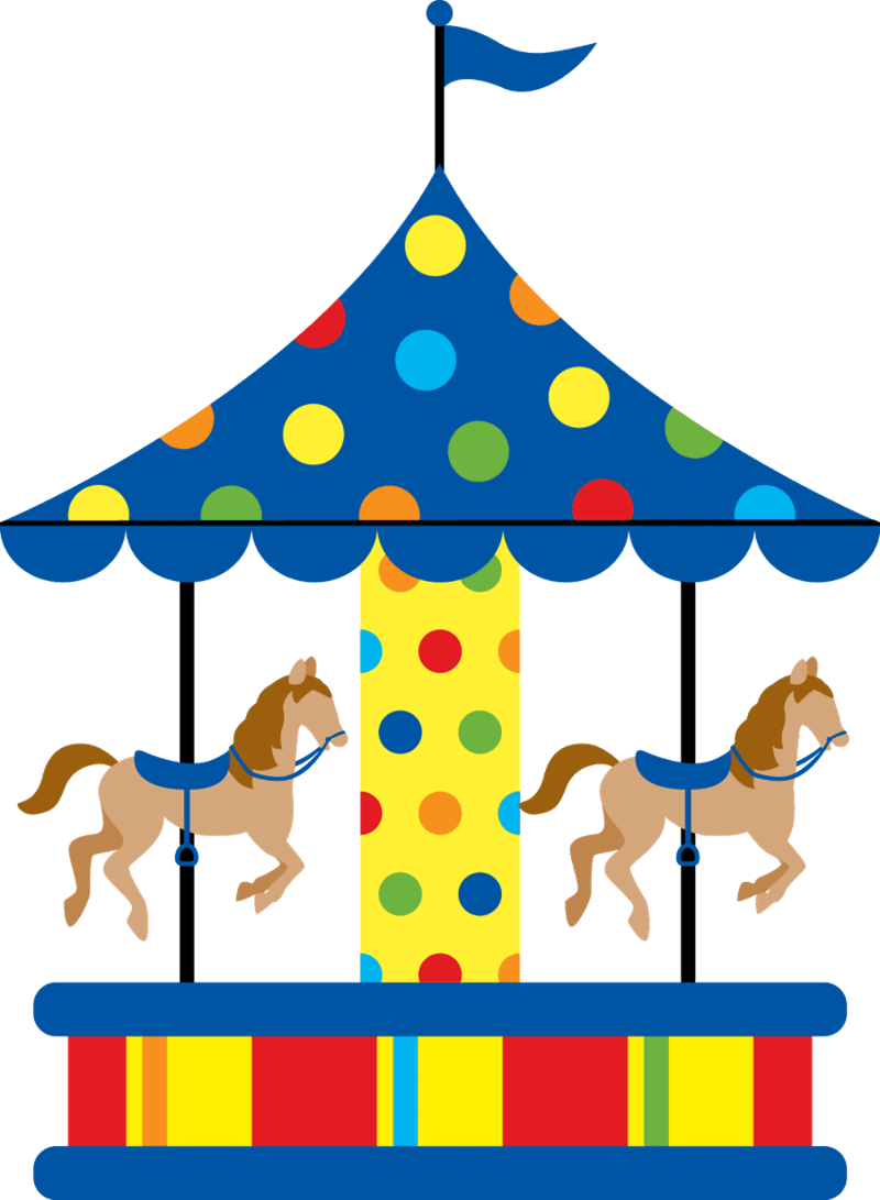 Colorful Carousel Vector Illustration PNG image