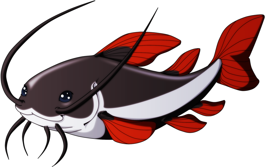 Colorful Cartoon Catfish PNG image