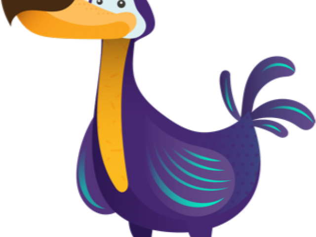 Colorful Cartoon Dodo Bird PNG image