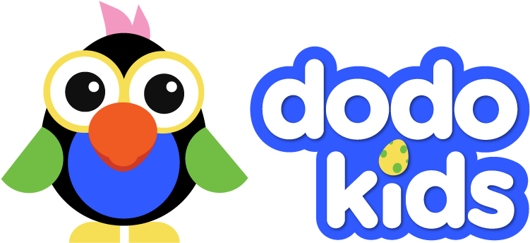 Colorful Cartoon Dodo Kids Logo PNG image