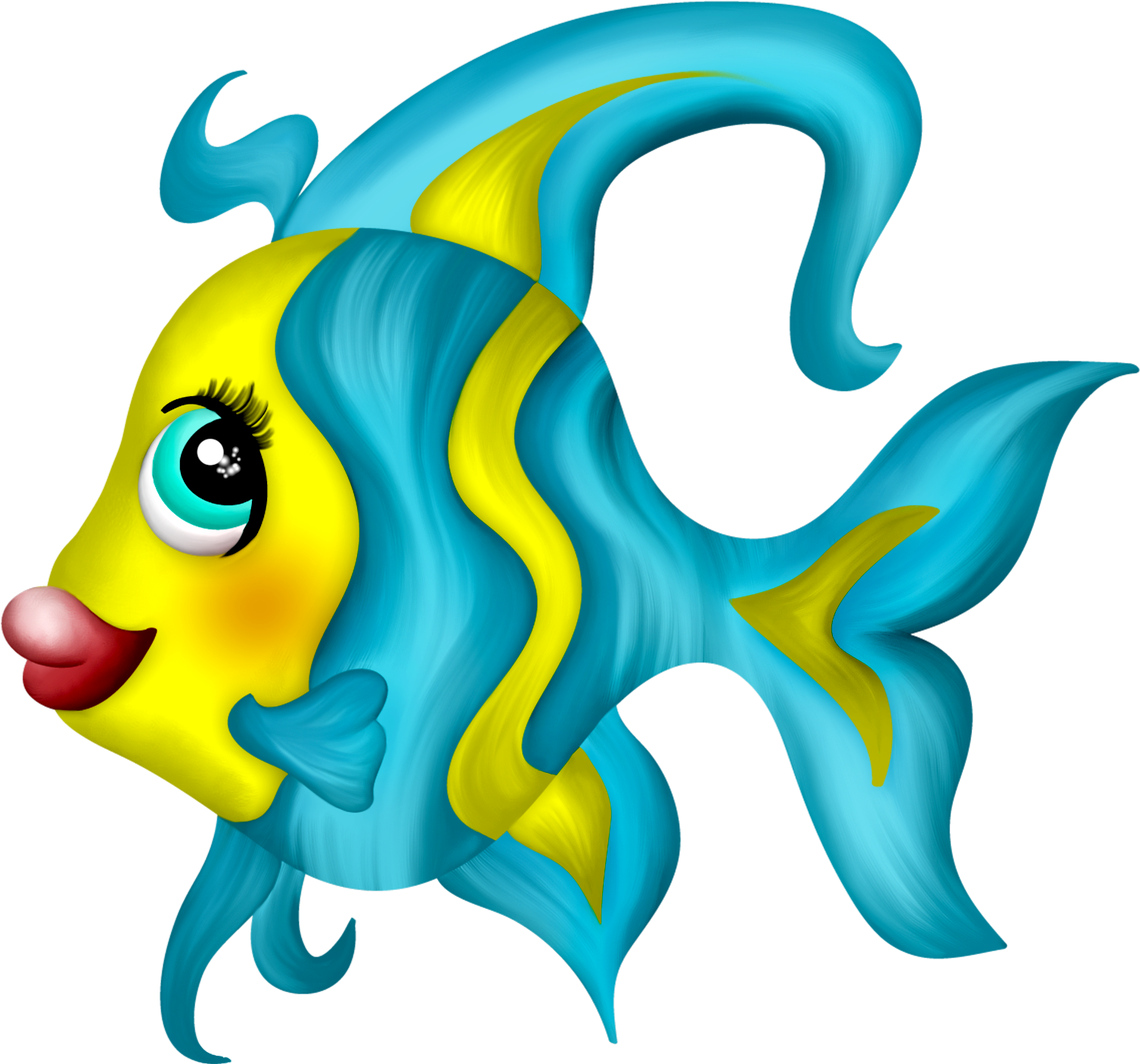 Colorful_ Cartoon_ Fish_ Clipart PNG image