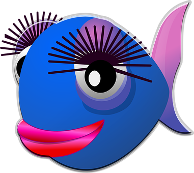 Colorful Cartoon Fish Graphic PNG image