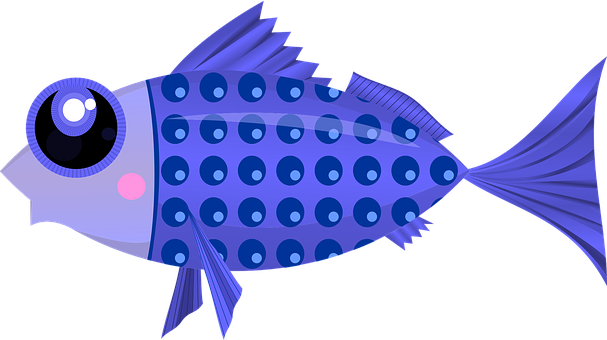 Colorful Cartoon Fish Illustration PNG image