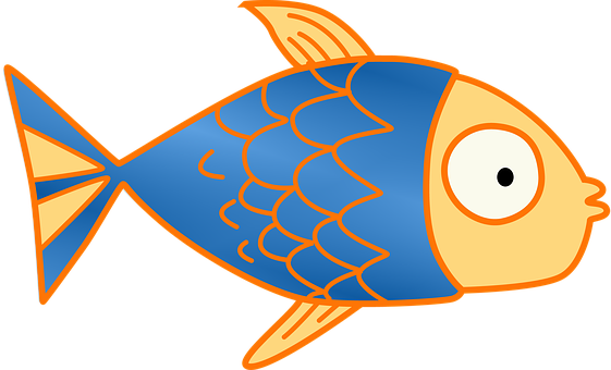 Colorful Cartoon Fish Illustration PNG image