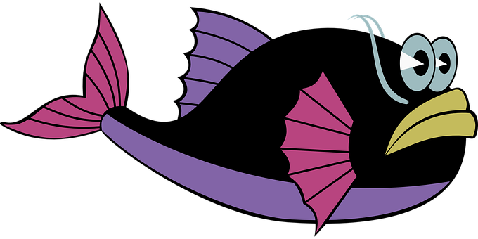 Colorful Cartoon Fish Vector PNG image