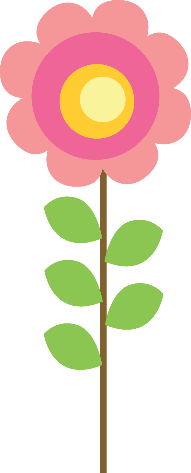 Colorful Cartoon Flower PNG image