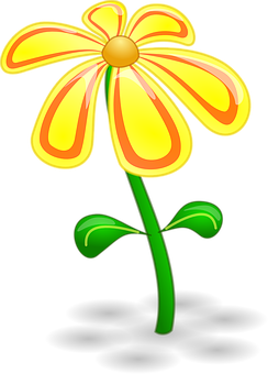 Colorful Cartoon Flower PNG image