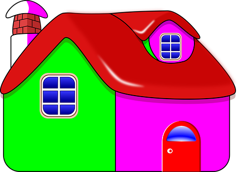 Colorful Cartoon House PNG image