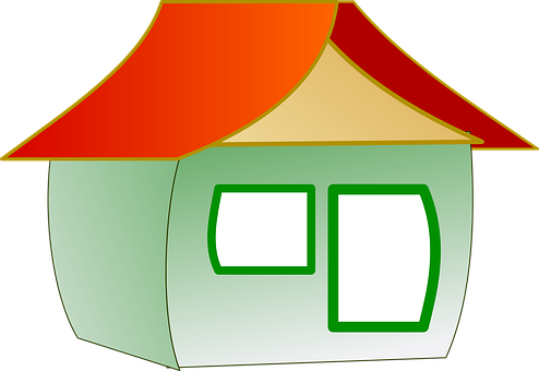 Colorful Cartoon House Vector PNG image