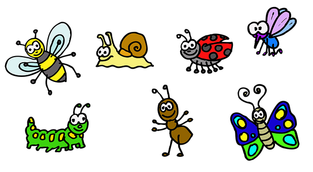 Colorful_ Cartoon_ Insects_ Collection PNG image