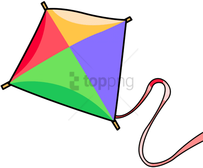 Colorful Cartoon Kite Illustration PNG image