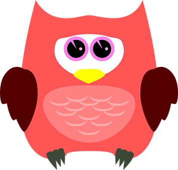 Colorful Cartoon Owl Illustration PNG image