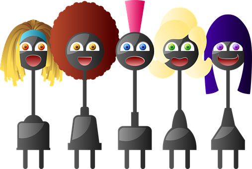 Colorful Cartoon People Puppets PNG image