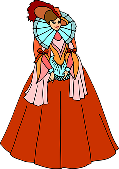 Colorful Cartoon Princess Illustration PNG image