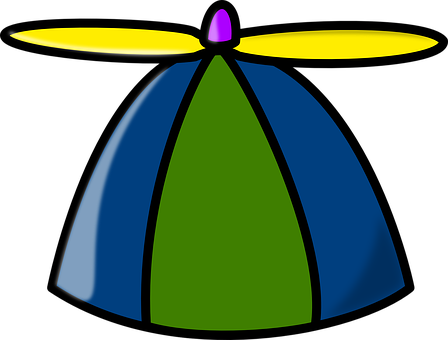 Colorful Cartoon Propeller Cap PNG image