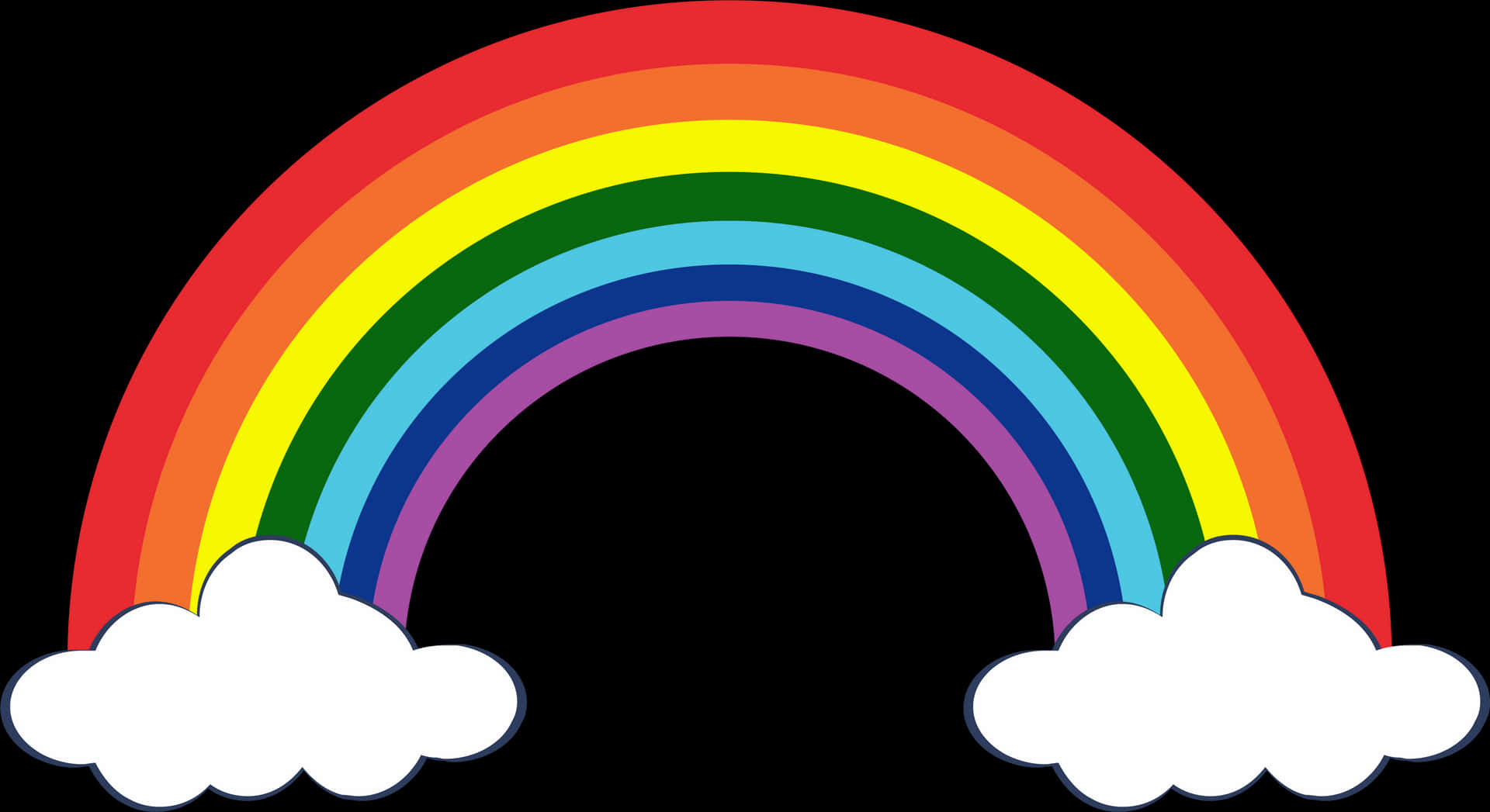 Colorful Cartoon Rainbow PNG image