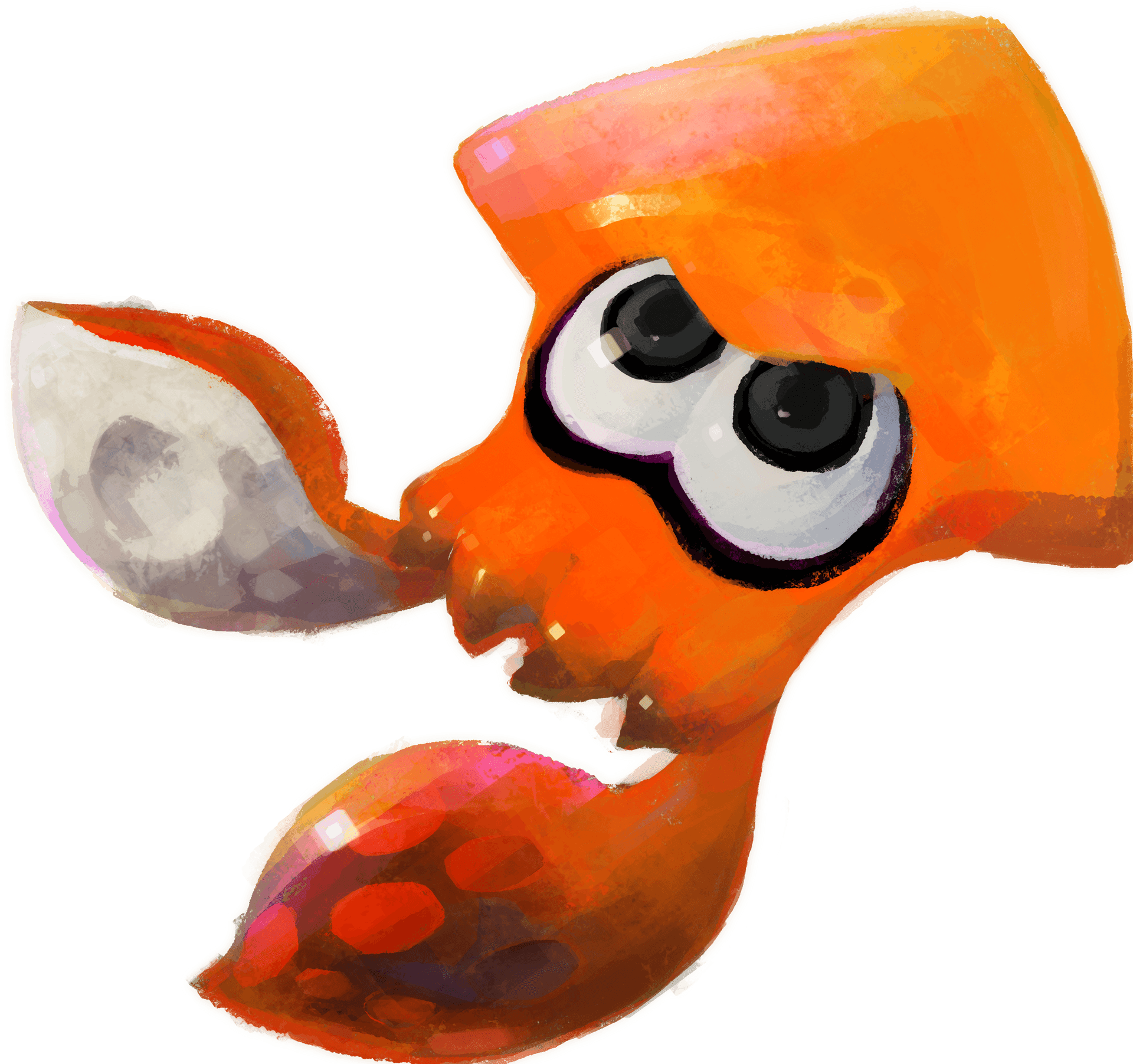 Colorful Cartoon Squid Illustration PNG image