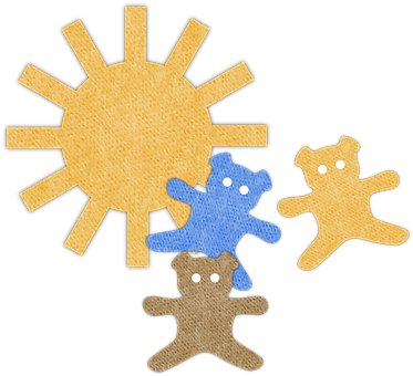 Colorful Cartoon Sunand Meeples PNG image