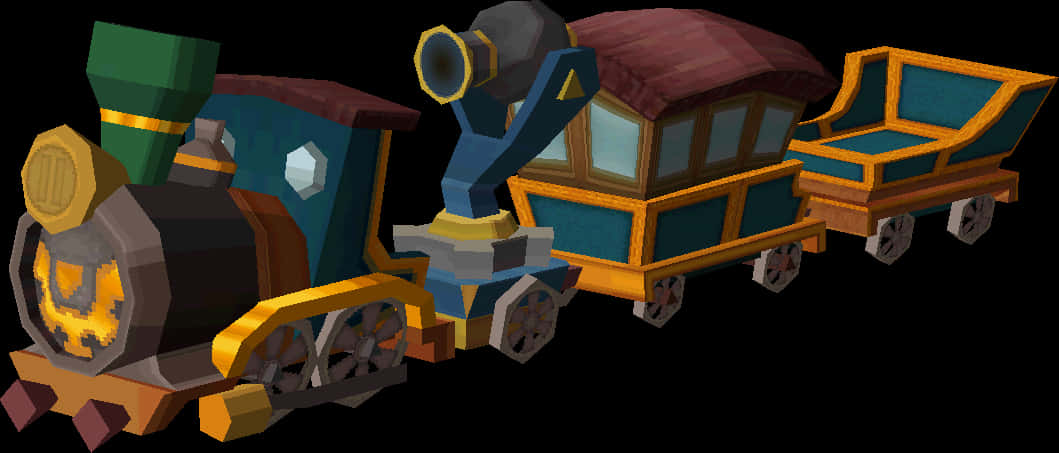 Colorful Cartoon Train PNG image