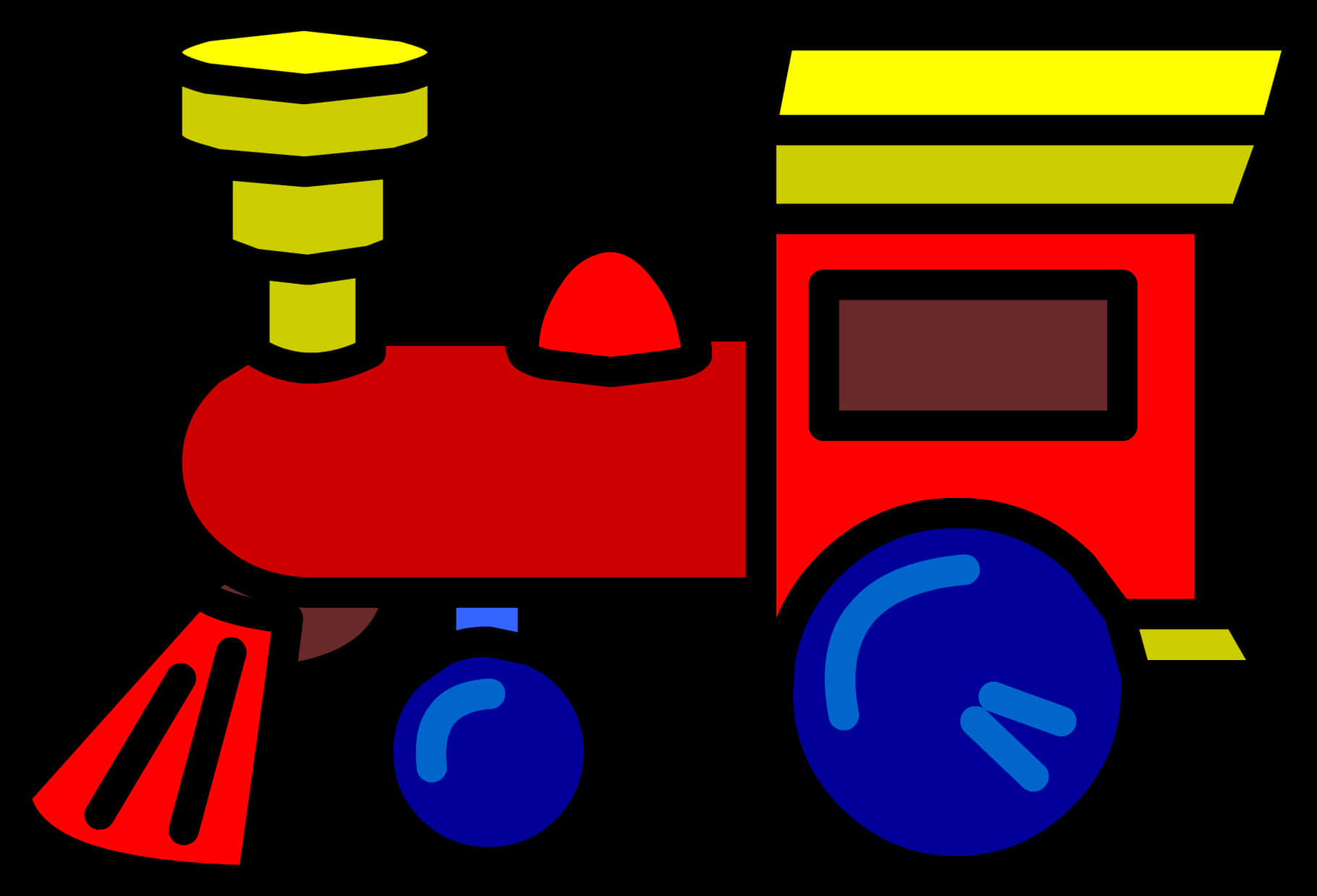 Colorful Cartoon Train Illustration PNG image