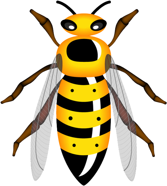 Colorful Cartoon Wasp PNG image