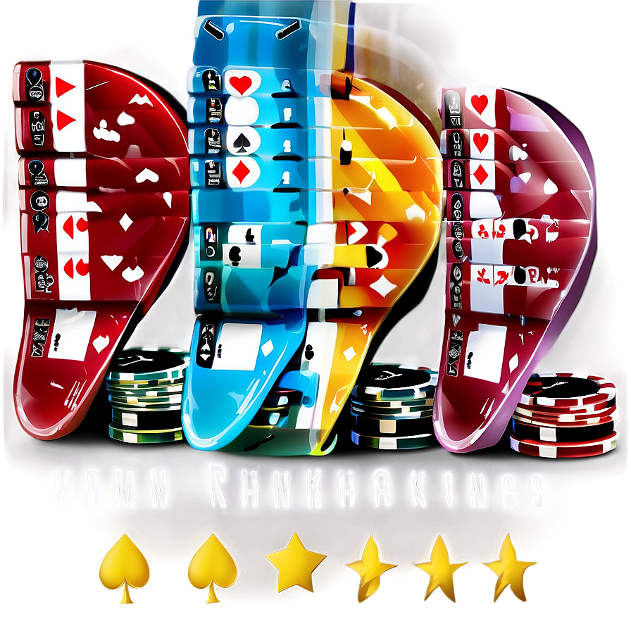 Colorful Casino Cardsand Chips PNG image