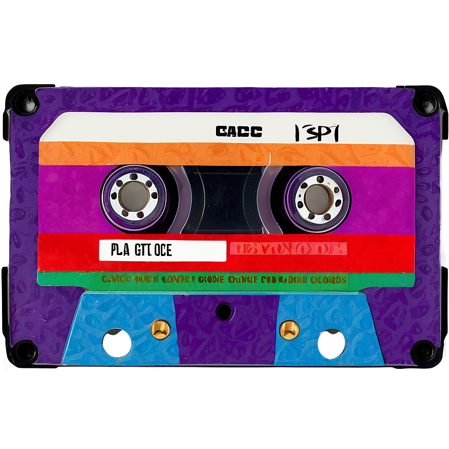 Colorful Cassette Tape Png Ymv79 PNG image