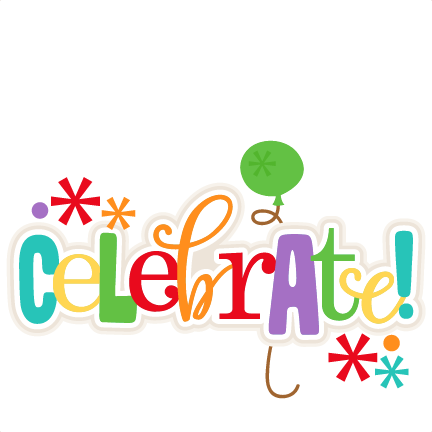 Colorful Celebrate Word Art PNG image