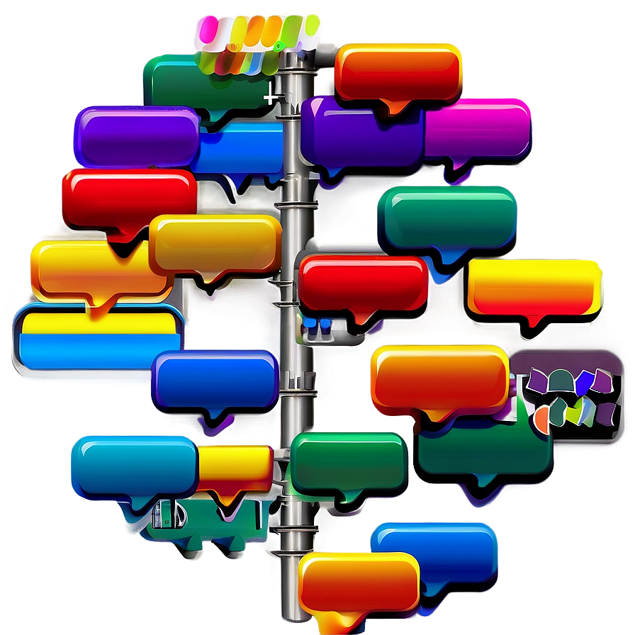 Colorful Chat Box Background Png Pht PNG image