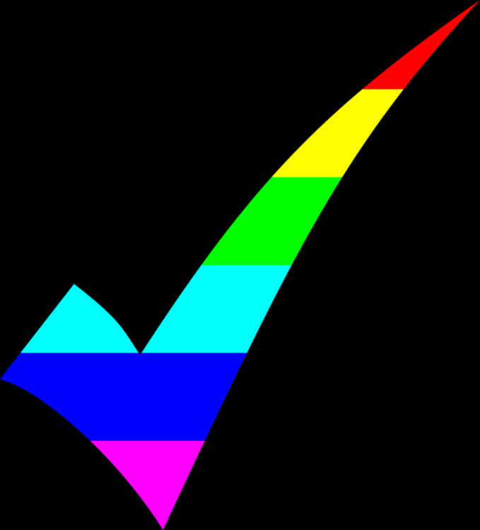 Colorful Check Mark Graphic PNG image