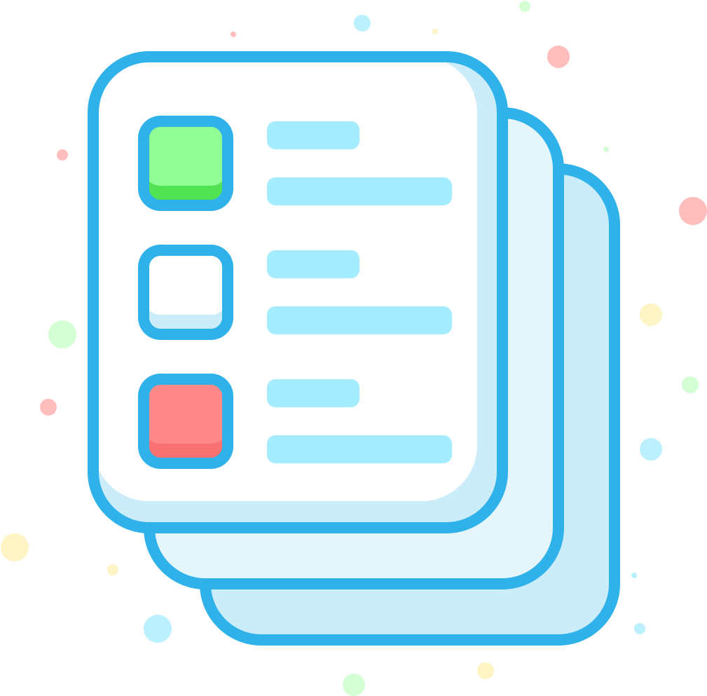 Colorful Checklist Icon PNG image