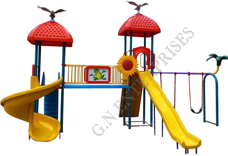 Colorful Childrens Playground Equipment PNG image