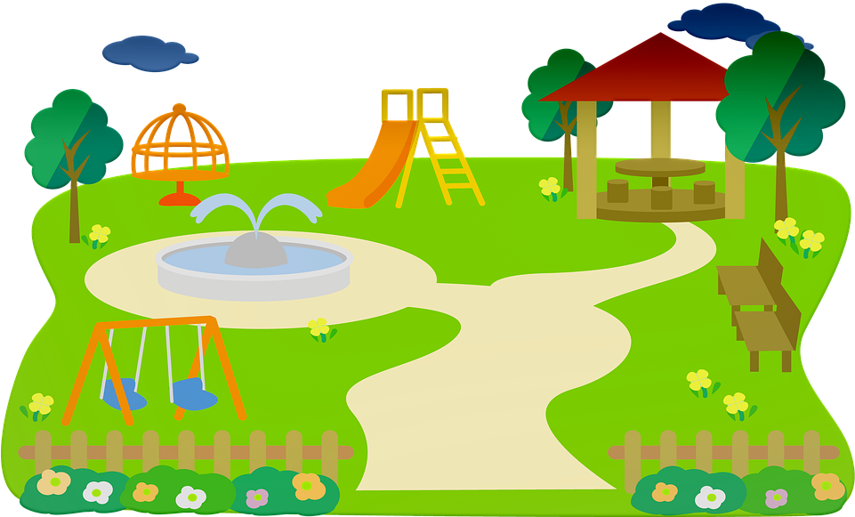 Colorful Childrens Playground Illustration PNG image