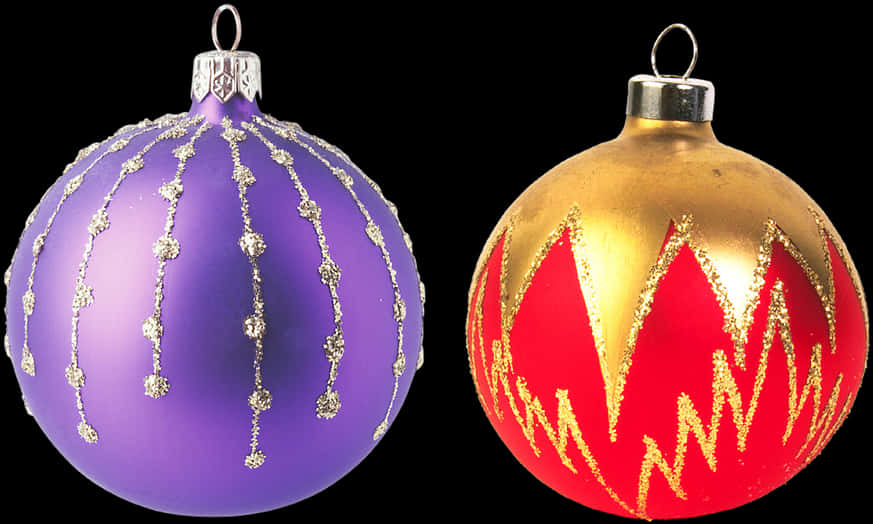 Colorful Christmas Baubles Decoration PNG image