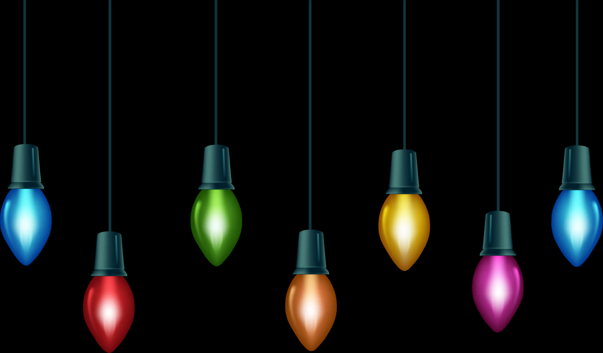 Colorful_ Christmas_ Light_ Bulbs PNG image