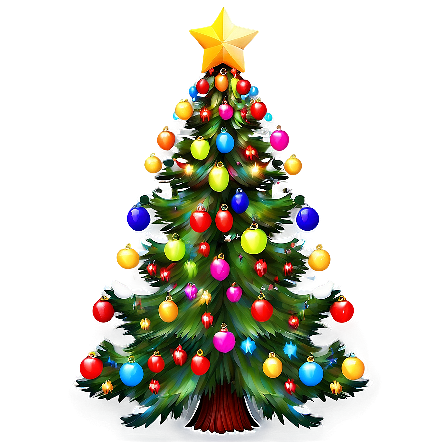 Colorful Christmas Tree Png Ddo PNG image