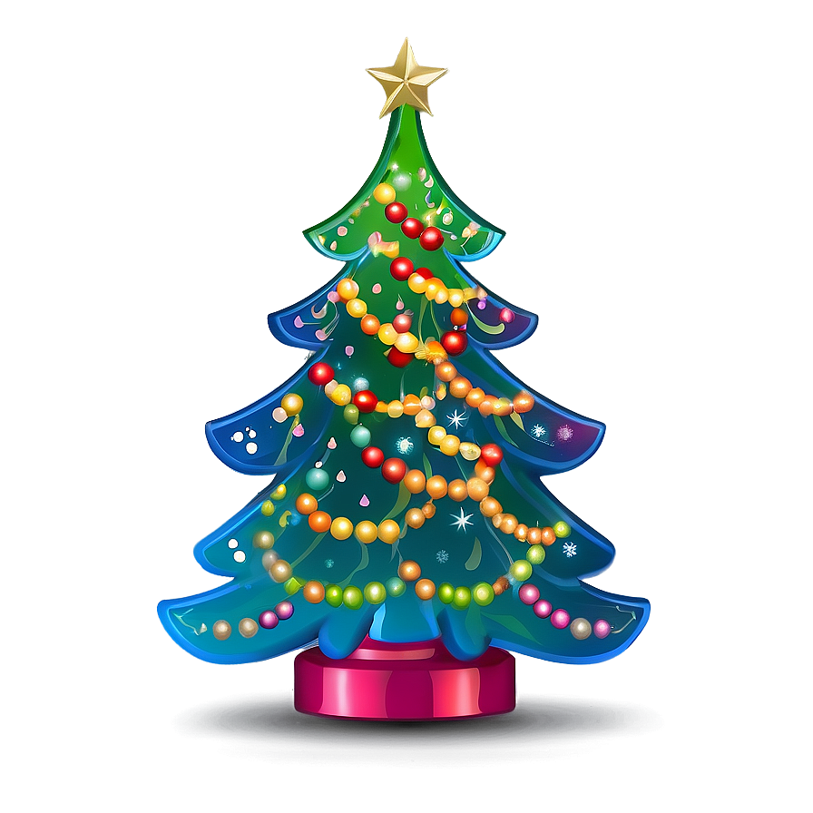 Colorful Christmas Tree Star Png 35 PNG image