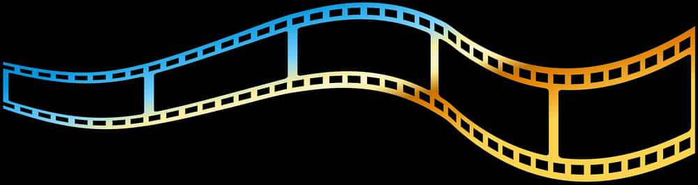 Colorful Cinema Film Strip Vector PNG image